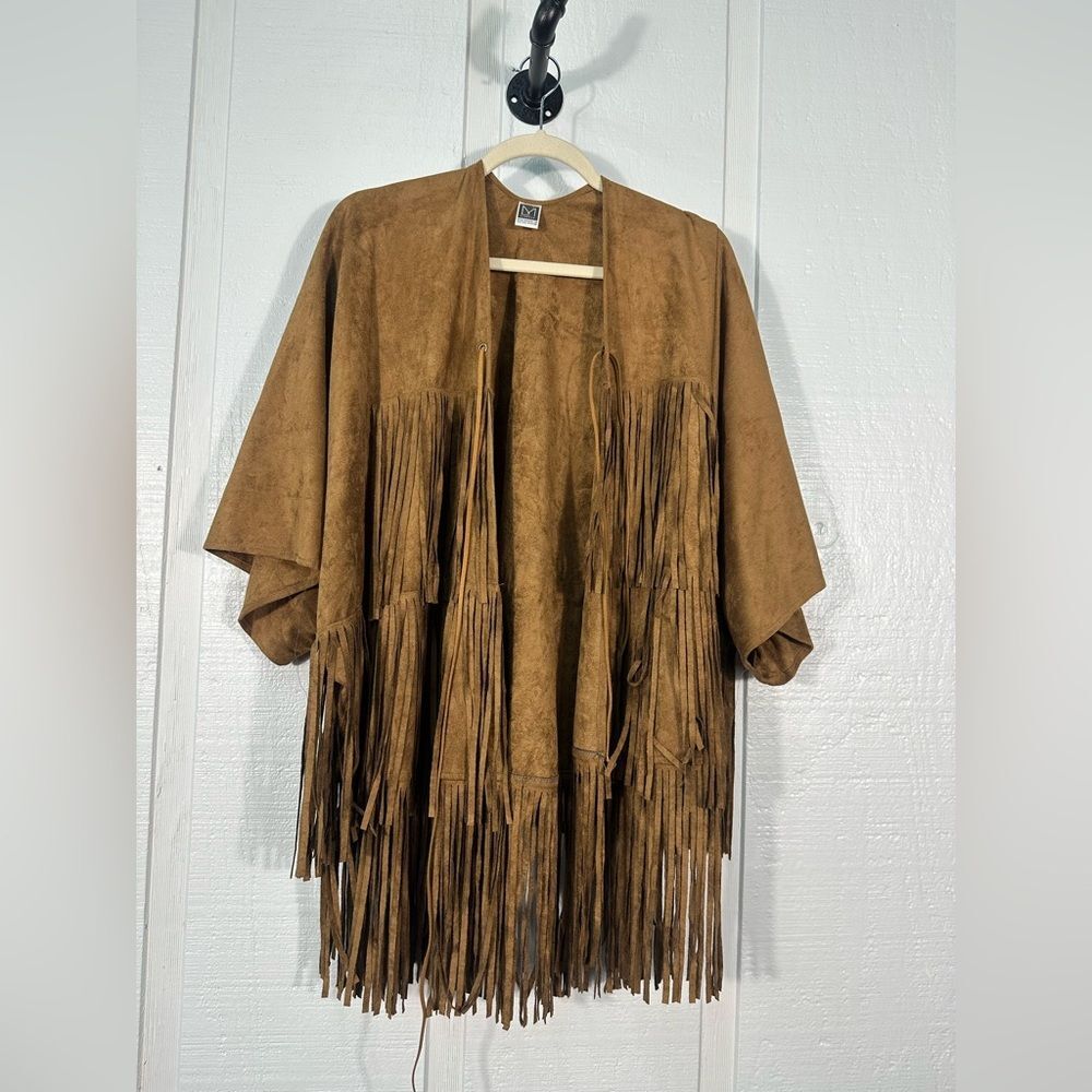 L’Amour Faux Suede Fringed Western Jacket No Size EUC